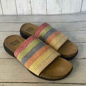 Mootsie Tootsie Vintage Multicolor Woven Slides